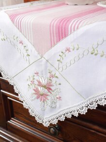 1 pieza Mantel con bordado floral - Multicolor - Ver 5