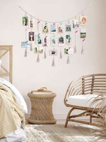 1pc Hanging Tassel Photo Wall Decor,Home Decor ,Room Decor,Wall Decor - Multicolor - View 4