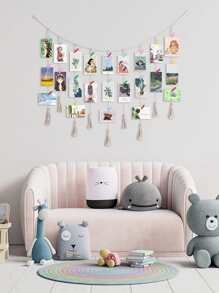 1pc Hanging Tassel Photo Wall Decor,Home Decor ,Room Decor,Wall Decor - Multicolor - View 5