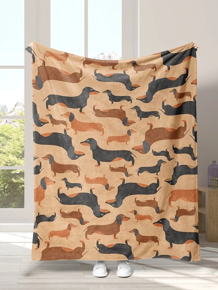 Pătură cu model de câine - Multicolor - Vizualizare 1