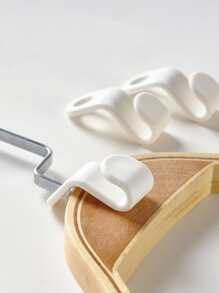 Thicker Fashionable Clothes Hanger Connector Clips To Save Space, Space-Saving Wardrobe Organizer, Home Stackable Hanger Accessory - White - View 4