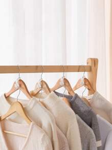 Thicker Fashionable Clothes Hanger Connector Clips To Save Space, Space-Saving Wardrobe Organizer, Home Stackable Hanger Accessory - White - View 8