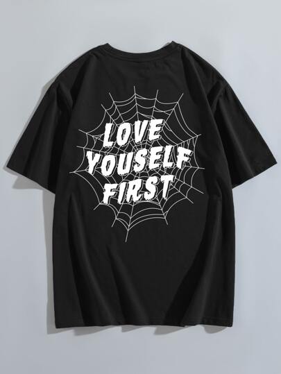 Guys Cotton Letter Graphic Tee