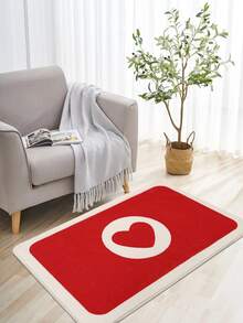 1入組愛心圖案地毯 - 彩色 - 查看 5