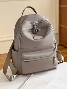 Metal Decor Functional Backpack
