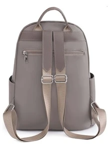 Metal Decor Functional Backpack