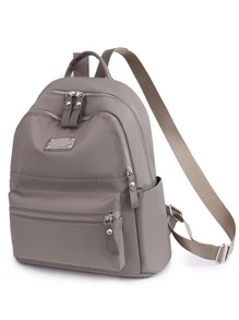 Metal Decor Functional Backpack