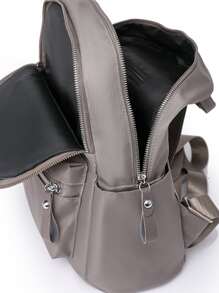 Metal Decor Functional Backpack