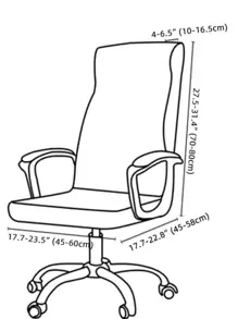 1入組幾何印花辦公椅套，現代滌綸彈力辦公椅套，適合家用 - 彩色 - 查看 2