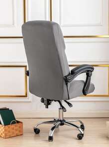 Funda de silla de oficina unicolor elástico - Gris - Ver 3