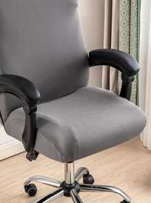 Funda de silla de oficina unicolor elástico - Gris - Ver 6