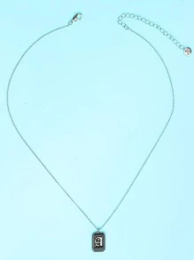 Collar con accesorio con diseño de letra rectángulo - Multicolor - Ver 2