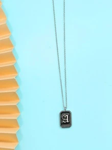 Collar con accesorio con diseño de letra rectángulo - Multicolor - Ver 5