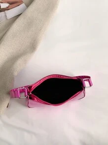 Mini Metallic Quilted Bag - Hot Pink - View 6