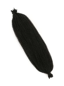 Long Curly Synthetic Hair Braid - Black - View 2