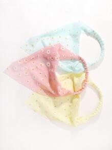 3 piezas Pañuelo con estampado de margarita - Multicolor - Ver 2