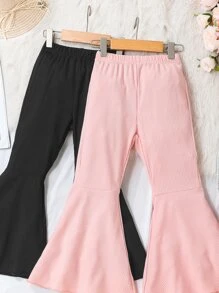 Toddler Girls 2pcs Flare Leg Trousers - Multicolor - View 6