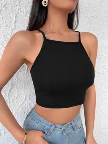 EURMUSE Criss Cross Back Cami Top - màu đen - Xem 5