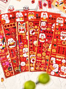 1pack Cartoon Graphic Random Sticker - Multicolor - View 2