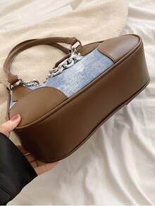 Bolso baguette para axila diagonal, con cadena de textura versátil, para fiesta de fans, nueva y hermosa diosa, a la moda y a la moda - Multicolor - Ver 4