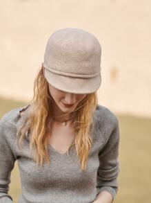 Mũ len 100% - Màu be - Xem 3