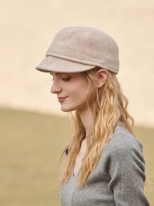 Mũ len 100% - Màu be - Xem 6