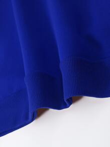 Manfinity Homme Nam In Đồ họa Áo nỉ - Xanh đậm - Xem 4