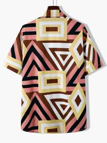 Manfinity Men Geo Print Shirt Without Tee - Multicolor - View 2