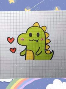 2 piezas Pluma de gel con estampado de dibujos animados al azar - Multicolor - Ver 3