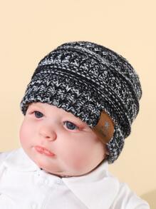 3pcs/Set Soft & Warm Knitted Baby Hats, Cute & Comfortable Thick Winter Infant Toddler Unisex Beanies - Multicolor - View 3