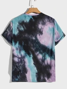 Manfinity Men Tie Dye Slogan Graphic Tee - Multicolor - View 2