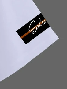 Manfinity Hombres Camiseta letra y mariposa con estampado - Blanco - Ver 5