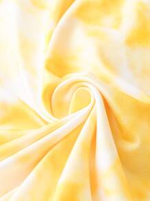 SHEIN LUNE Camiseta con estampado de manga murciélago - Amarillo - Ver 3