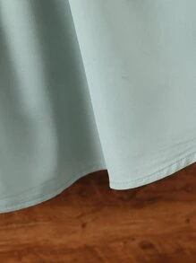 Toddler Girls Floral Patched Puff Sleeve Smock Dress - Green - View 4