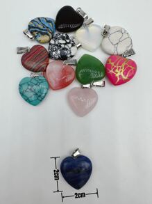 12入組心DIY吊墜 - 彩色 - 查看 3