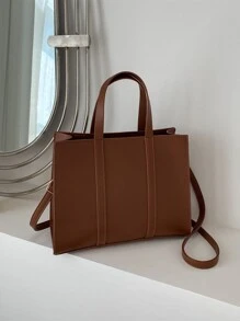 Túi đeo chéo Nữ Có thể điều chỉnh được Đôi tay cầm Thanh lịch - màu nâu - Xem 1