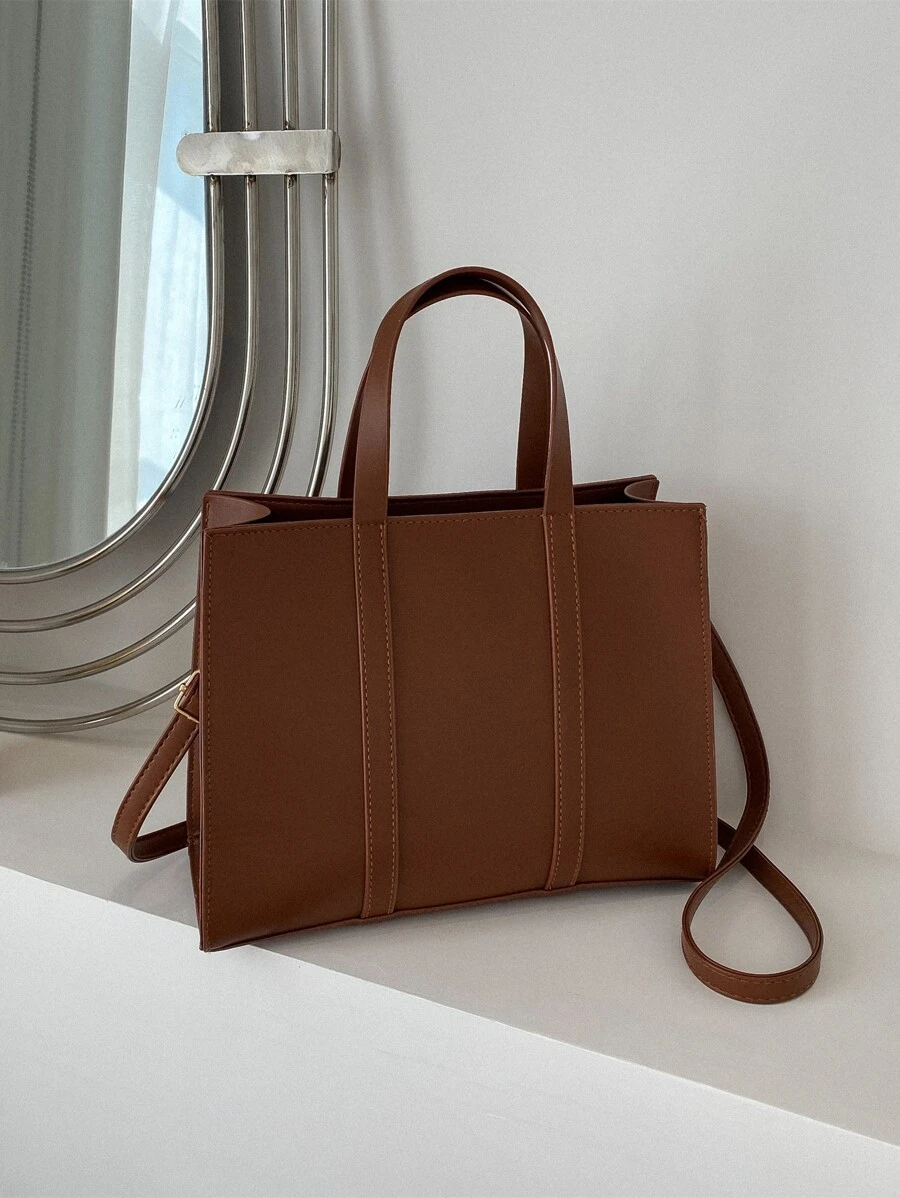 Túi đeo chéo Nữ Có thể điều chỉnh được Đôi tay cầm Thanh lịch - màu nâu - Xem 1