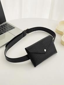 Túi đeo chéo In cá sấu Có thể điều chỉnh được Mát mẻ - màu đen - Xem 2