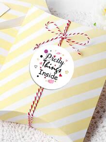 1roll Slogan Graphic Gift Sticker