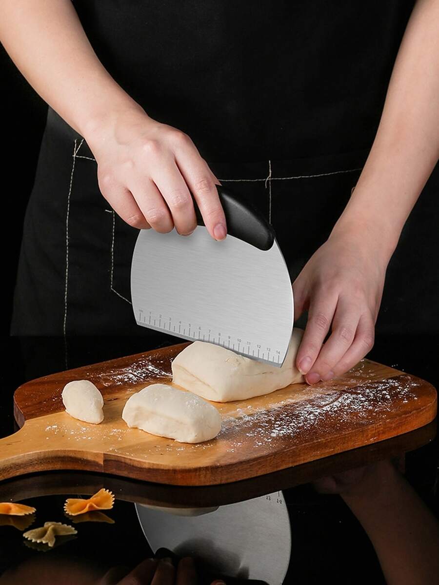 1 pieza Cortador de masa de acero inoxidable - Negro - Ver 1