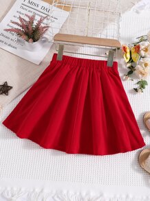 女孩字母和心形圖案喇叭半身裙