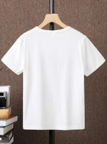 Boys Slogan Graphic Tee - White - View 2