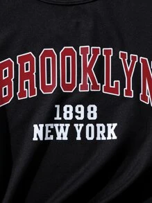 Tween Girl Letter Graphic Tee & Track Shorts - Black - View 4