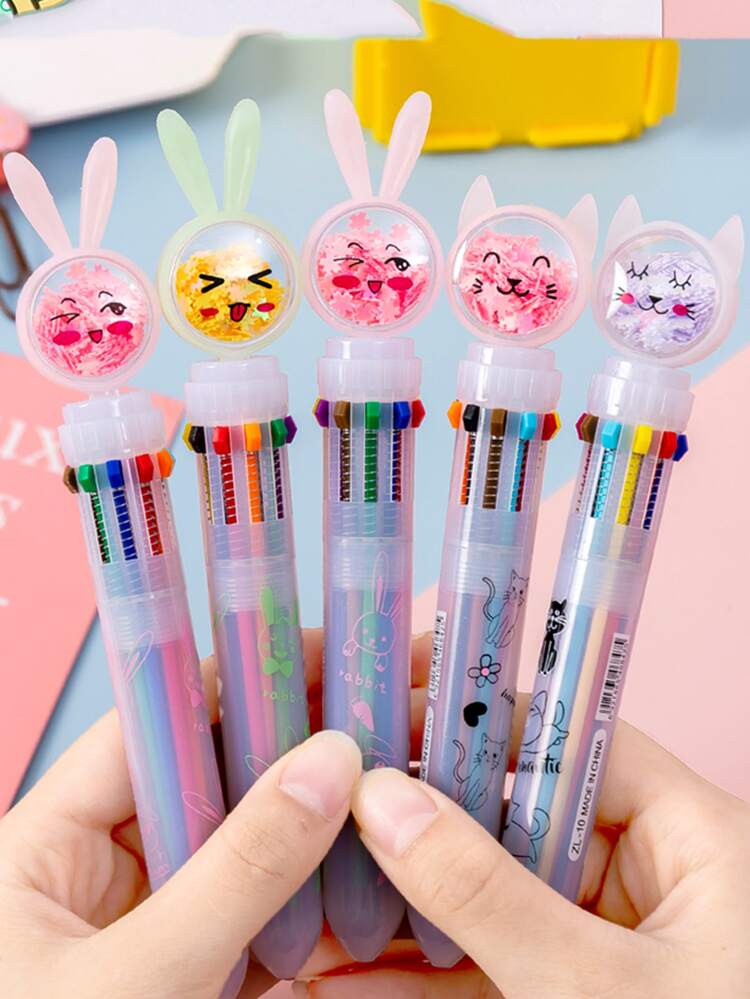 1入組卡通設計隨機圓珠筆 - 彩色 - 查看 1