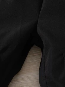 Girls Flap Pocket Side Belted Trousers - Black - View 8