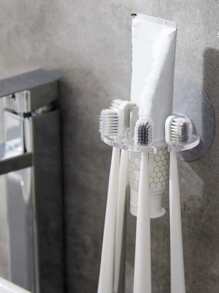 1 件透明牙刷收纳架，壁挂式牙刷架，适用于浴室家居浴室装饰秋季装饰返校