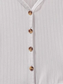 Girls Solid Cami Top & Cycling Shorts & Button Front Tee - Multicolor - View 3