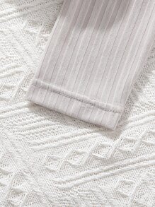 Girls Solid Cami Top & Cycling Shorts & Button Front Tee - Multicolor - View 6