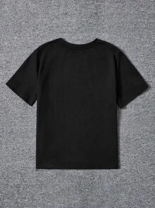 SHEIN Boys Crown & Letter Graphic Colourblock Tee - Multicolor - View 2