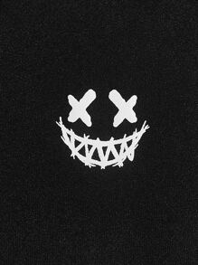 Manfinity RebelGame Men Cartoon Graphic Hoodie - Black - View 3